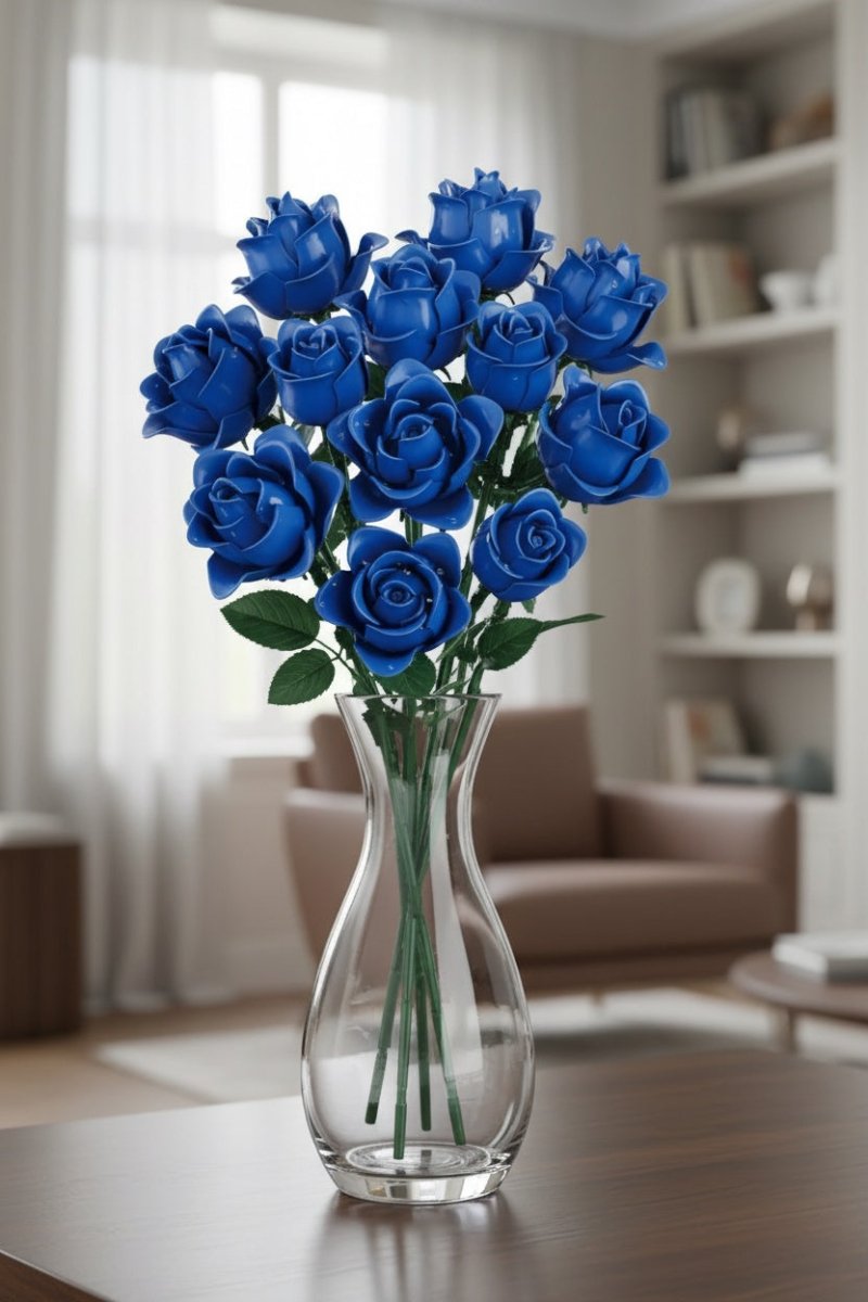 Eternal Blue & Yellow Rose Bouquet 💐 - Lovegentilezza