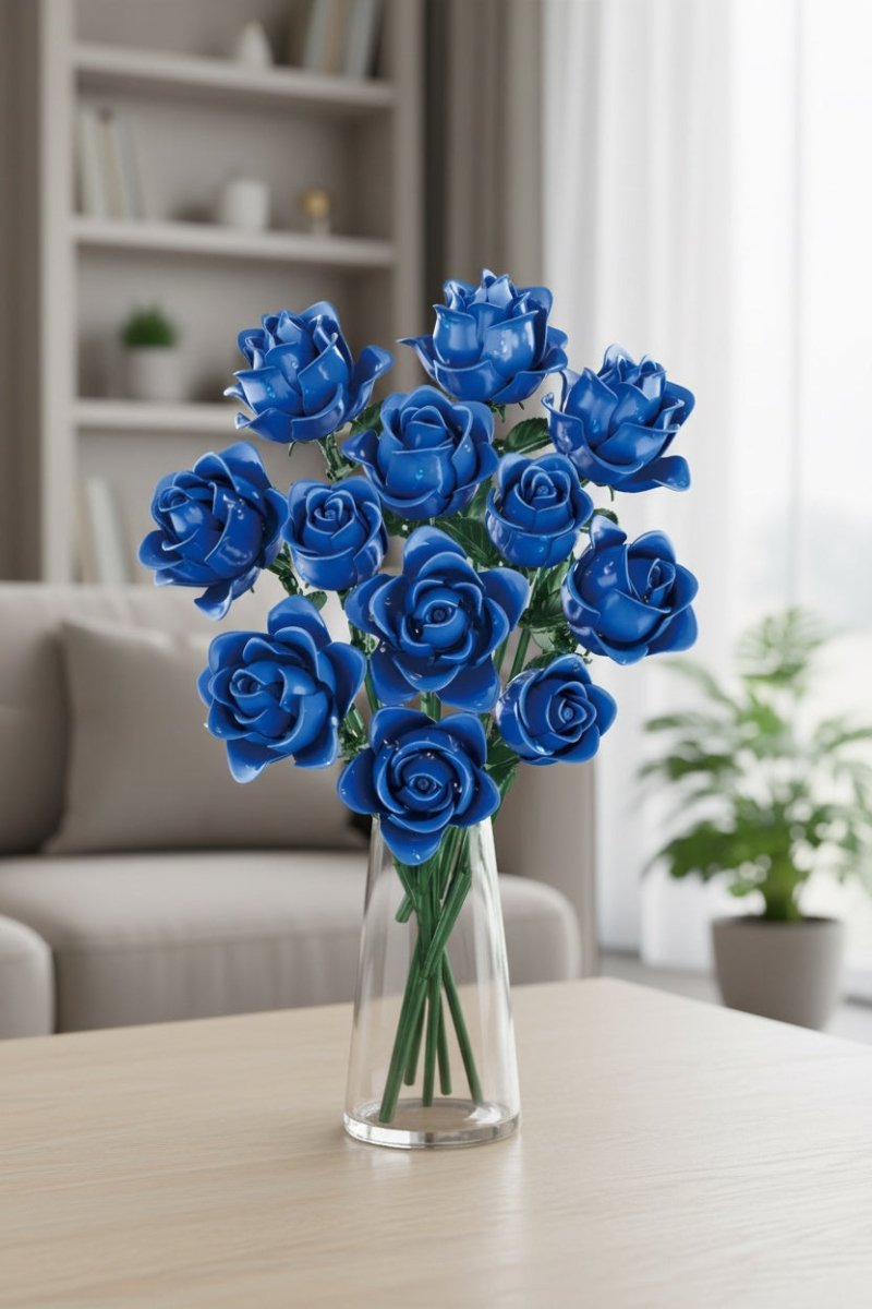 Eternal Blue & Yellow Rose Bouquet 💐 - Lovegentilezza